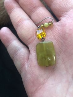 Vintage Beaded Cut Stone Earrings Yellow Amber Nice. Shipped with UPS Ground. 1980s Vintage, Stone Earrings, Cut Glass, Jewelry Earrings Dangle, Ups, Dangle Drop Earrings, Amber, Jewelry Earrings, Drop Earrings