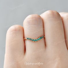 Curved Wedding Band Women Rose Gold Emerald Wedding Band Antique Wedding Band Vintage Band Art Deco Unique Emerald Ring Anniversary Gift * Order Service: Engraving/Rush Order/ Shipping Upgrade/ Size Upgrade/ 18K or Platinum upgrade https://www.etsy.com/listing/889751602/ Jewelry Details: * Accents: Lab-Created Emerald * Weight: about 0.1ct * Metal Type: Solid 14k yellow gold, rose gold, white gold (Platinum, 10K or 18K metal upgrade, upon request) * Eco Friendly and Sustainable & All diamond Gold Emerald Wedding, Emerald Wedding Band, Antique Wedding Bands, Wedding Band Vintage, Wedding Band Women, Band Art, Jewelry Details, Emerald Wedding, Lab Created Emerald