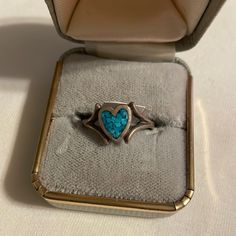 Beautiful Turquoise Ring. Will Be Sent With Patina Unless You Want Us To Polish It. Like All Items In Our Closet We Offer A Bundle Discount And You Can Be Happy To Know Everything (With The Exception Of Any Vintage Or Random Things Listed) Is Brand New With Tags. Local To Centerville, Oh? Check Us Out On Saturdays During Open Business Hours, We’d Love To Meet Our Posh Friends In Person. Nickel-free Heart Shaped Promise Ring Jewelry, Handmade Blue Heart Shaped Ring, Handmade Blue Heart Ring, Blue Sterling Silver Open Heart Jewelry, Heart-shaped Turquoise Ring, Blue Open Heart Sterling Silver Jewelry, Handmade Blue Heart Ring Gift, Handmade Blue Heart Ring For Gift, Blue Nickel-free Turquoise Promise Ring