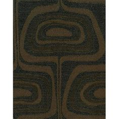 a brown and black area rug with an abstract design