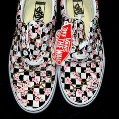 Vans Size 11 Women’s Size 9.5 Means Custom Made Cherry Blossom Print Vans Pink, Cherry Blossom Print, Shoes Vans, Blossom Print, Womens Vans, Vans Shoes, Womens Shoes Sneakers, Cherry Blossom, Pink White