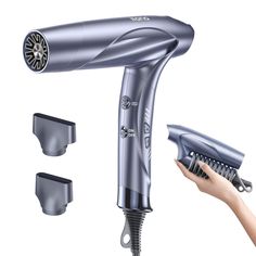 PRICES MAY VARY. 【High-Speed Brushless Motor & Ultra-Fast Drying】 llano hair dryer is equipped with a 1400w power brushless motor that provides a powerful 110,000 rpm and can reach a speed of 22m/s. Its performance is enhanced by 50% compared to ordinary blow dryers and is completely competent to blow dry hair in a few minutes *vs 1875W High Temp Scalp Damage 【Neutralizing Ion Tech & Smart Heat Sensor】 llano ionic hair dryer adopts advanced neutralizing ion technology, releasing 200 million posi Laifen Hairdryer, Hair Dryer Concept Design, Chi Blow Dryer, Hair Dryer Product Design, One Step Hair Dryer, Blow Dryers, Travel Hair Dryer, Ionic Hair Dryer, Professional Hair Dryer