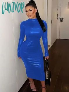 45272972493051|45272972525819|45272972558587 Spring Party Bodycon Dress In Solid Color, Fitted Solid Color Midi Dress For Party, Blue Solid Color Bodycon Party Dress, Party Midi Dress With Stretch, Solid Color, Party Midi Dress With Stretch In Solid Color, Winter Party Stretch Midi Dress, Party Stretch Midi Dress In Solid Color, Winter Party Midi Dress In Trendy Style, Trendy Winter Party Midi Dress