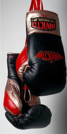 a pair of boxing gloves hanging from a hook