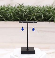 Beautiful and elegant earrings to wear for any occasion. Deep Navy Blue, Silver Lights, Blue Gemstones, Elegant Earrings, Christmas Sale, Teardrop Earrings, Sterling Earrings, Aqua Blue, Rainbow Colors