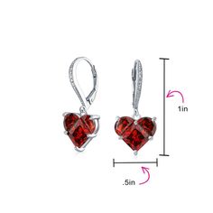 Perfect for Valentine's Day, these sterling silver lever back dangle earrings will captivate her heart. Heart-shaped, prong-set CZs create a larger stone illusion. CZ accents on the lever back add extra sparkle. A romantic style for everyday elegance and glamorous nights. Engraved Earrings, Boys Jewelry, Everyday Elegance, School Jewelry, Engraved Bracelet, Leaf Jewelry, Initial Jewelry, Leverback Earrings, Valentines Jewelry