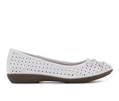 Slip into a fresh pair of Cheryl flats by Cliffs this season! Pair these cute flats with your favorite outfit for a refreshed look that you'll find yourself coming back to again and again. PU upper,Easy slip-on entry,Approx. 3/4 inch heel,Classic round toe,Cushioned insole for added comfort,Lightweight and flexible synthetic outsole | Women's Cliffs Cheryl Flats in Whiteie Smooth Size 6 Medium Cute Flats, Shoe Carnival, White Mountain, 4 Inch Heels, Womens Flats, Smooth Leather, Flat Shoes Women, Ballet Flats, Favorite Outfit