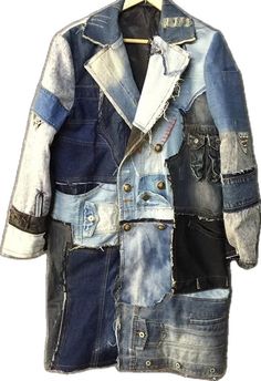 41045113241661|41045113274429|41045113307197 Patchwork Denim Jacket, Design Stand, Patchwork Denim, Denim Patchwork, Patchwork Designs, Premium Denim, High Fashion, Denim Jacket, Key