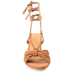 Keep your look light but elevated with this braided strappy heel.  • Open Toe  • Wrap-Around Tie  • 4 mm Tru Comfort Foam™ Footbed  • 2 1/2- in Block Heel  • Genuine Leather Uppers    All measurements are approximate and were taken using a size 6. Please note measurements may vary slightly by size. Spring Sandals With Braided Trim And Adjustable Fit, Adjustable Heels With Woven Sole For Spring, Spring High Heels With Braided Straps, Adjustable Strappy Heels For Vacation, Spring Braided Straps Block Heel Shoes, Spring Block Heels With Braided Straps, Casual Braided Straps Heels For Spring, Casual Braided Strap Heels For Spring, Casual Spring Heels With Braided Straps