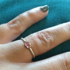 Tiny Tourmaline 14K Rose Gold Silver Ring Pink or Blue-Green | Etsy Pink Oval Stackable Jewelry, Pink Tourmaline Sapphire Ring Gift, Pink Tourmaline Sapphire Ring As Birthstone, Pink Tourmaline Birthstone Ring, Pink Tourmaline Rings As A Gift, Pink Tourmaline Rings As Gift, Pink Tourmaline Rings For Gift, Pink Oval Stackable Rings, Rose Gold Oval Stackable Rings In Sterling Silver