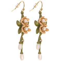 Give your look a fun, feminine, and floral flair with Blush Flower Drop Earrings. These lovely earrings feature two blush pink blooms with green acrylic petals and white plastic pearl accents. Wear these earrings to finish off an outfit in a most fashionable way!     Details:   Length: 2"  Width: 5/8"  Metal Color: Gold      Package contains 1 pair of earrings. Spring 3d Flowers Dangle Earrings, Feminine Spring Flower Dangle Earrings, Feminine Spring Flower Charm Earrings, Green Flower Shape Earrings For Spring, Feminine Flower Decorated Earrings For Spring, Feminine Spring Flower Earrings With Flower Charm, Feminine Spring Earrings With Flower Decoration, Feminine Flower Charm Earrings For Spring, Green Dangle Flower Earrings For Spring