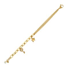 "14k Gold Bracelet | Double Curb Chain and Paperclip Thick Link w/ Lobster Claw Lock Bracelet with Puffed Heart Pendant | Gift for Her * Material: 14k Yellow Gold, 14k Rose Gold, 14k White Gold, * Weight: 6,20gram (1 Charm, 7,5\" +/-%10 due to size) Contact me if you are unsure about length. Extension links are standard for minor adjustments. ∙ P R O D U C T I O N ∙ * All of my products are handmade and crafted with care and love:) * All of my products are SOLID GOLD, no gold fill, no gold coati Gold Charm Bracelet With Heart Charm For Wedding, Classic Gold Charm Bracelet With Heart, Gold Chain Charm Bracelet For Valentine's Day, Elegant Wedding Heart Bracelet With Charms, Valentine's Day Gold Chain Charm Bracelet, Gold Bracelet With Heart Charm For Wedding, Gold Metal Heart Bracelet For Wedding, Elegant Chain Bracelet With Charms For Anniversary, Elegant Gold Heart Charm Bracelet