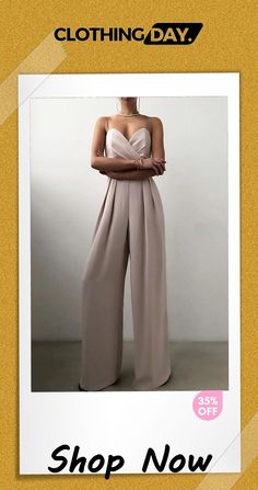 Minimalism Wide Leg Slip Jumpsuits Elegant Fitted Solid Color Jumpsuits And Rompers, Elegant Solid Color One-piece Jumpsuits And Rompers, Elegant Solid Color One-piece Jumpsuit Or Romper, Elegant Solid Color One-piece Jumpsuit, Elegant One-piece Jumpsuits And Rompers In Solid Color, Elegant Fitted Strapless Jumpsuit, Elegant Evening Jumpsuits And Rompers In Solid Color, Elegant One-piece Jumpsuits And Rompers For Work, Elegant One-piece Jumpsuit For Work