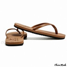 Olivia Mark - Vintage Dual-Tone Slides with Soft Sole, Anti-Slip Beach Sandals for Outdoor Wear Workplace Fashion, Chunky Heel Pumps, Shoe Sole, Casual Flat Shoes, Beach Sandals, Casual Flats, Outdoor Wear, Top Grain Leather, Olivia Mark