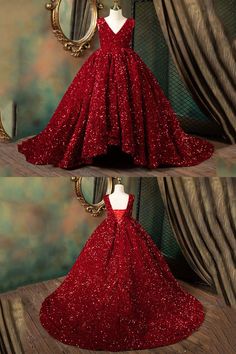 The bright red dress is very pretty. Red Princess Dress For Christmas Dress-up, Red Ball Gown Dress For Dress-up Occasions, Sleeveless Winter Prom Dress, Winter Sleeveless Dress For Prom, Red A-line Christmas Dress, Sleeveless Wedding Dress For Winter, Red Sleeveless Princess Dress For Pageant, Red Sleeveless Princess Dress, Red Ball Gown Dresses For Red Carpet