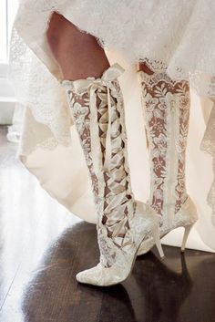 Beatrice Elliot Ivory Lace Knee High Wedding Boots Elegant White Party Boots, Elegant Spring Wedding Boots, Elegant Pointed Toe Wedding Shoes With Laces, Fitted Lace-up Lace Wedding Shoes, Elegant White Formal Boots, Elegant Fitted Wedding Boots, Spring Wedding Boots With Pointed Toe, Elegant Lace Wedding Shoes With Laces, Fitted Almond Toe Boots With Laces