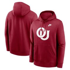 Take your fandom back in time by grabbing this Oklahoma Sooners Legacy Primary Logo Club hoodie. Constructed by Nike, this pullover features stunning throwback Oklahoma Sooners graphics on the chest. The fleece lining and comfortable cotton/polyester blend will make this your go-to when it gets chilly outside. Team Logo Hoodie For Fan Gear, Team Logo Hoodie Long Sleeve Fan Gear, Long Sleeve Hoodie With Team Logo For Fans, Fan Gear Hoodie With Team Logo, Nike Hooded Fan Apparel Sweatshirt, Nike Hooded Sweatshirt Fan Apparel, Nike Sportswear Hoodie For Fan Gear, Nike Sportswear Hoodie For Fans, Nike Fan Apparel Hoodie With Drawstring Hood