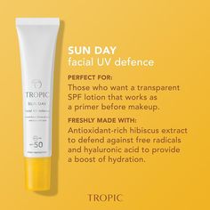 Tropic Skincare, Sun Day, Natural Spf, Skincare Natural, Perfect Complexion, Mineral Foundation, Facial Sunscreen, Cruelty Free Skin Care, Cruelty Free Makeup