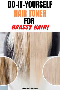 Remove Brassiness is not easy for blondes. Read on for DIY hair toner... #brassy hair #fit at home # toner for #How to tone Toner For Brassy Hair, Choppy Shag Hairstyles Medium, Diy Hair Toner, Fit At Home, Brassy Blonde