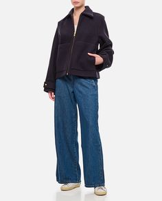 Frontal button and zip closure. Belt loops. Side pockets. Color: blue. Composition: 100% Cotton Pants For Woman, Pants Woman, Rick Owens Jacket, Levis Pants, Jeans Levis, Zegna Shoes, Italian Outfits, Italian Fashion Designers, Levis Women