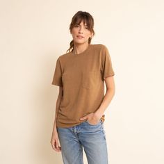 Jung Pocket Tee | Jungmaven Hemp Clothing Hemp Clothing, Summer Tee, Pocket Tee, Womens Tees, High Fashion, Organic Cotton, Cotton Blend, Short Sleeves, My Style