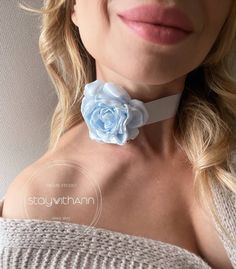 Light Blue Necklace Velvet Choker for Women Victorian Choker - Etsy Bridal Shower Dusty Blue, Something Blue For Bride, Light Blue Necklace, Victorian Choker, Blue Bride, Flower Choker Necklace, Dusty Blue Wedding, Bride Necklace, Light Blue Flowers