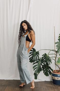 "~Strippy InKA DUNGAREES~ ~Size 6-14~ ~Woven cotton~ ~ Models hight is 5'6\" ~ 🙏 Caring 🙏 Raw Cottons, Linens and Earth Friendly fabrics are best washed by hand or cold cycle with an ecological detergent . *FIND US * You can find us on other platforms for more photos, updates and for sharing our journey... Instagram----- @Inka.Free Facebook---- https://www.facebook.com/INKA.FREE" Overalls Women, Earth Friendly, Dungarees, Etsy Fashion, All In One, Cotton Weaving, Linen Fabric, Backless Dress, Overalls