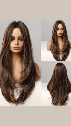 2022 Style, Brown Hair, Wigs, Long Hair Styles, Hair Styles, Hair, Beauty