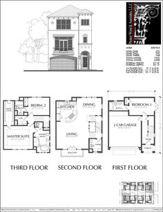 two story house plans with second floor and first floor