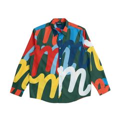 Green/ Million M Print Lightweight long sleeve shirt featuring a larger million M Print No Refunds Or Exchanges A Design, Colorful Fashion, Design Company, Shirt Sleeves, Long Sleeve Shirt, Sleeve Shirt, Long Sleeve Shirts, Long Sleeve, Green