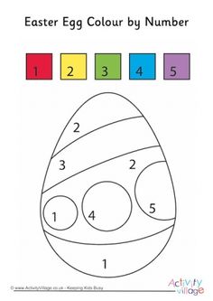 an easter egg color by number worksheet