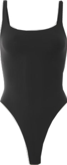 Sleek Black Bodysuit For Workout, Sleek Sports Bodysuit With Stretch, Sleek Stretch Sports Bodysuit, Sleek Sports Bodysuit Stretch Fit, Sleek Stretch Bodysuit For Sports, Black Minimal Stretch Bodysuit For Swimming, Black Second-skin Bodysuit For Workout, Black Bodysuit With Minimal Stretch, Black Elastane Bodysuit With Minimal Stretch