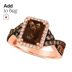 in stock Chocolate Diamond Wedding Rings, Chocolate Diamond Ring Engagement, Halo Twist, Chocolate Diamond Ring, Chocolate Diamond, Brown Rings, Vintage Wedding Jewelry, Rose Gold Brown, Chocolate Diamonds