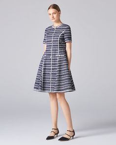 PLP Fiesta Dress, Simple Silhouette, Spring Summer 2023, Colored Denim, Summer 2023, Summer Wear, Grosgrain Ribbon, Denim Dress, Fit And Flare