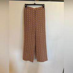 Urban Outfitters Women’s Floral Colette Pull-On Trouser Pants Sz Small New W Tags Retro Ankle-length Pants For Spring, Retro Fitted Pants For Day Out, Urban Outfitters Multicolor Bottoms For Spring, Urban Outfitters Full-length Spring Bottoms, Urban Outfitters Full Length Bottoms For Spring, Spring Full Length Bottoms From Urban Outfitters, Summer Workwear Pants With Printed Details, Summer Printed Pants For Workwear, Spring Multicolor Bottoms From Urban Outfitters