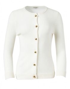 uptown-girl-ivory-cashmere-cardigan_product.jpeg Simple Shift Dress, Skirt And Top Dress, Uptown Girl, Button Cardigan, Cashmere Cardigan, Gold Buttons, Skirt Top, Lightweight Fabric, Dress Accessories