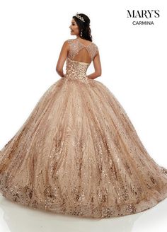 Rose Gold Quinceanera Dresses, Rose Gold Quinceanera, Xv Dresses, Quincenera Dresses, Quinceanera Dresses Gold, Glitter Skirt, Quinceañera Dresses, Quinceñera Dresses, Mary's Bridal