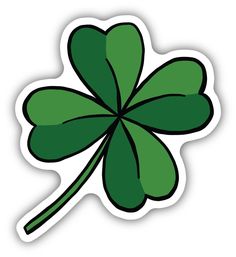 a four leaf clover sticker on a white background