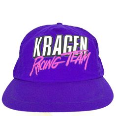 Vintage 90's Kragen Racing Team Cap Spell Out Script Logo 100% Nylon Nascar Snap Back Trucker Baseball Dad Hat BUY IT NOW! Please feel free to ask any questions you have about this item, I am here to make sure you are happy with your purchase. #HAT83 Vintage Baseball Cap For Streetwear, Vintage Streetwear Baseball Cap With Visor, Vintage 5-panel Snapback Hat For Sports, Vintage Adjustable Dad Hat For Sports, Adjustable Vintage Dad Hat For Sports, Vintage Visor Hat For Streetwear, Retro 5-panel Baseball Cap For Sports, Vintage 5-panel Trucker Hat For Sports, Vintage Dad Hat For Sports With Curved Brim