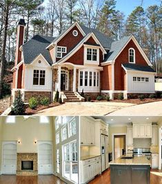 this is an image of a house in the process of being remodeled and painted white