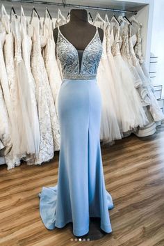 Blue Satin Prom Dress, Blue Mermaid Prom Dress, Mermaid Style Dress, Marine Uniform, Blue Evening Dresses, Beaded Prom Dress, Satin Prom Dress, Backless Wedding Dress, Long Wedding Dresses