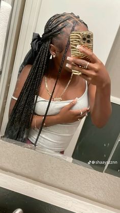 Braids Easy Black Women, Cheer Hairstyles Braids, Cute Hairstyles Quick, 4c Braid Out Hairstyles, Cornrows With Box Braids In The Back, Curly Track Hairstyles, Hairstyles Quick Braids, Birthday Hair Braids, Medium Knotless Braids Styles