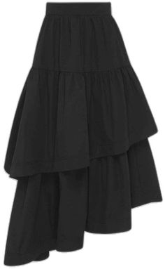 Layered Voluminous Tiered Skirt, Layered Hem Voluminous Skirt, Voluminous Skirt With Layered Hem, Voluminous Ruffle Hem Skirt, Voluminous Tiered Skirt With Ruffle Hem, Tiered Voluminous Skirt With Ruffle Hem, Tiered Bottoms With Layered Hem, Voluminous Long Skirt With Layered Hem, Elegant Black Tiered Bottoms