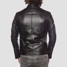 Men black leather slimfit jacket, men biker jacket, leather jacket men, gift for him, mens jackets,fashion,style,biker,racer Jackets Fashion, Jackets Men Fashion, Leather Jacket Men, Biker Jacket, Jacket Style, Gift For Him, Mens Jackets, Black Leather, Leather Jacket