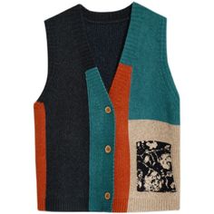 Women Knitted Cardigan Waistcoat Retro V-neck Gilet Vest Sleeveless Sweater Top Please note this is in Asian sizing, smaller than western size e.g. UK, US, AU. Please check the measurements carefully before making a purchase. Photos may slightly different from actual item's color due to the lighting during photo shooting or the monitor's display. This item is for one top only and excludes all the accessories. Material: Polyester Color: multicolor S Suggest weight 150-155kg, Suggest weight 40-47. Trendy Cotton V-neck Sweater Vest, Retro Winter Knit Vest, Retro Cotton Sweater Vest, Multicolor V-neck Knit Sweater Vest, Affordable Multicolor V-neck Sweater Vest, Vest Knitted, Vest Sweater, Cardigan Sweater Vest, Knit Vest Pattern