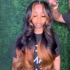 Product Details Brand Name Geeta Hair Hair Material 100% Human Hair From One Donor Model Length 26 Inch Hair Texture Body Wave Wig Hair Color Brown Ombre Wigs → Density 150%/180% /250% Wig Lengths 16-30 Inch Lace Front Human Hair Wig Lasting For One More Year Lace Size 13x4/4x4 Lace Available Lace Type HD Transparent Swiss Lace wig（🔥 Shop HD Lace wigs →） Hairline Lightly Pre-plucked Natural Hairline Wig Size Average Size (Head Circumference 21.5-22.5 Inch)ATTENTION:If you need a smaller or bigg Body Wave Hair With Bangs, Ombre Hair Color Black Women, Ombre Sew In Weave, Cute Wigs For Black Women, Brown Wigs Black Women, Highlight Wig For Black Women, Curtain Bangs Wig, Color Body Wave Wig, Front Lace Wigs