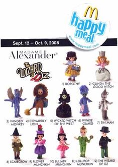 an advertisement for mcdonald's new animated character series, featuring characters from the movie alice and