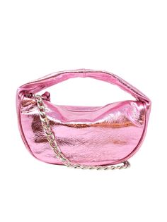 BY FAR BABY CUSH PINK METALLIC LEATHER HANDBAG, product code 23SSBCUSSLPPASMA, style name BABY CUSH, color PINK, material LEATHER, dimensions 8 X 12 X 22. 5 CM season SS23 Pink Metallic, Woman Bags Handbags, Gorgeous Bags, Pendant Rings, Accessories Branding, Online Bags, Metallic Leather, Luxury Retail, Leather Handbag