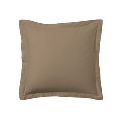 an image of a plain pillow on a white background in the color taupea