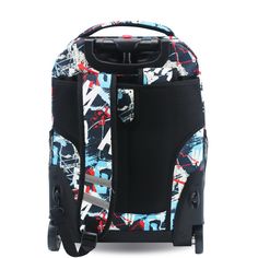 Go traveling, back to school, or to a sleepover in style, with your belongings neatly stowed in the J World Sunrise Rolling Backpack. The versatility of the Sunrise Rolling Backpack allows for it function as both carry- on luggage that will fit under the airplane seat or overhead compartment and a strapped backpack for students. It has fully functional wheels that are both soft and noiseless that allows for a controlled motion. Organize all of your belongings with a front pocket equipped with a Rolling Backpack, The Sunrise, Travel School, Carry On Luggage, Front Pocket, Carry On, Back To School, Graffiti, Motion